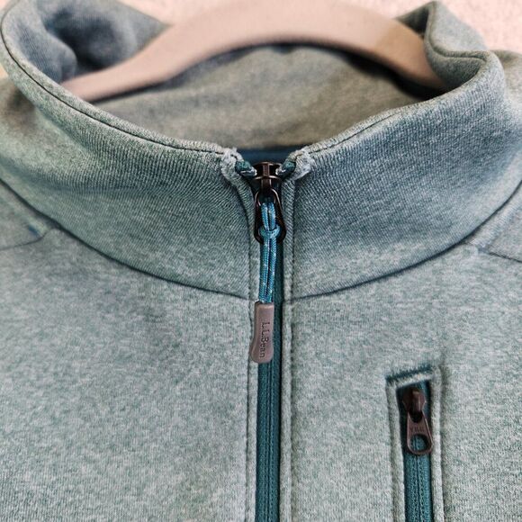 LL Bean Sweater Mens XL Green Mountain Fleece 1/2 Zip Sweatshirt Hiking Trails - Picture 3 of 16
